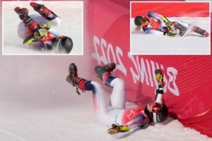 US skier Nina O’Brien suffers horrifying crash in Olympics giant slalom event: ‘She is alert and responsive’