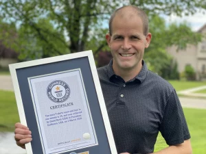 Idaho man says he completed his goal of breaking 52 world records in a single year