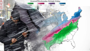 Snow, sleet and freezing rain to cross the US in series of storms